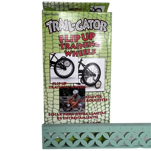 Trail Gator Flip Up Training Wheels Fold Up 12"-20" Black Adjustable Kids Biking - Picture 10 of 12